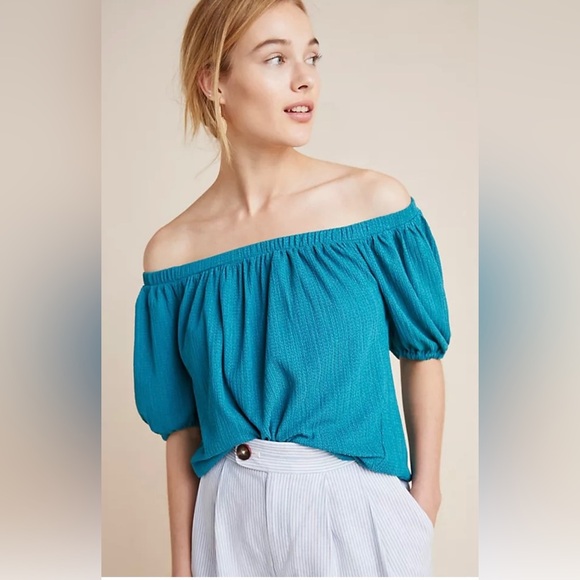 Anthropologie Elodie Off the Shoulder Woman’s Top Size Small - Picture 1 of 9